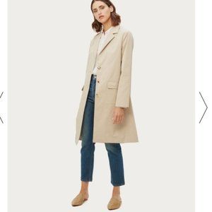 Jenni Kayne Safari Cotton Twill Trench Coat Size Small